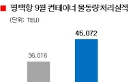 평택항만公 "물동량 7개월 연속 증가"..월 4만TEU↑ 
