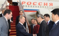 러시아 푸틴 총리 방중일정 시작..러-중 71억弗 경협