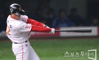 [포토] 홈런포 최동수 '나도 쳐냈어!'