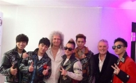 Big Bang takes a picture with rock legends Queen 