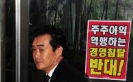 [포토] 굳은 표정의 유경선 회장