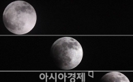 [포토] 개기월식, 달이 점점 사라지네