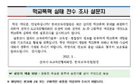 전국 초중고 558만학생 대상 '학교폭력 설문조사'