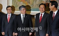 [포토] 시중은행장 만난 김중수 총재