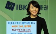 IBK투자證, 최고 40.8%(3년) 원금비보장형 ELS 공모