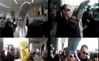 공항 패션 종결자, ‘금발의 왕신발녀’의 정체는?