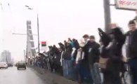러시아 대선 D-7, 푸틴 재집권 반대 '인간띠 시위'