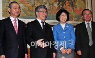 [포토] 최근 경제동향에 대한 의견 나누는 김중수 총재