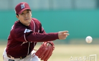 [포토] 공 뿌리는 김병현