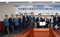 철도공단, 한국교통대와 철도업무 협력 협약