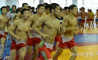 [포토] 레슬링 대표팀 '우리는 달린다'
