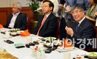[포토]9월 금융협의회에서 모두발언하며 밝은 미소 보이는 김중수 총재