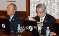 [포토]회의자료 살피는 김성환 외교통상부 장관