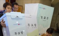 [포토]투표함 점검하는 선관위 관계자들