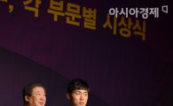 [포토] 신고선수 신화 쓴 넥센 서건창 '신인왕 됐어요'