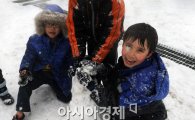 [포토]"눈이다! 눈사람 만들자!"