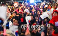 [포토]환호하는 박근혜 후보 지지자들