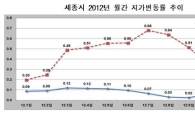 세종시 땅값 9개월 연속 상승률 1위