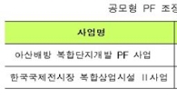 아산배방·킨텍스, 2개 공모형 PF 조정 신청 