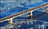 [포토]얼어붙은 한강 원효대교 일대
