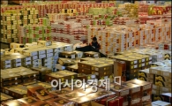 [포토]설 앞둔 가락시장, 청과물공판장에 과일 상자 가득