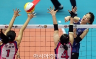 [포토] 스파이크 때리는 김미연
