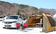 코란도 투리모스, 이 겨울에 오토캠핑?