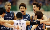 [포토] 삼성화재 득점 기쁨