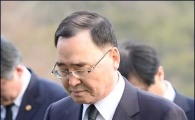 [포토]묵념하는 정홍원 국무총리