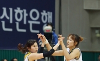 [포토] 최윤아 김단비 하이파이브