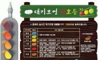 경기도 전국최초 '대기오염신호등'개발···색상별 위험도 표시