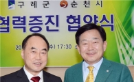 순천시, 구례군과 상생협력 위한 협약체결 