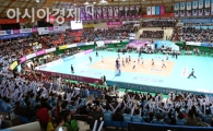 [포토] 뜨거운 열기의 프로배구 챔프 3차전