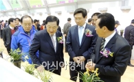 [포토]명품 난 관람하는 안병호 군수와 이상일 의원 