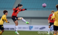 [포토] 엄마 축구선수 홍경숙 '정확히 걷어낸다'