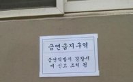 강제 흡연소, '금연적발시' 문구 황당 