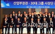 [포토]기념사진 찍는 윤상직 장관과 30대 그룹 사장단