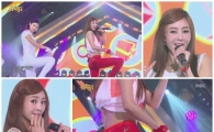 '음악중심' 지나, 섹시 복근+파격 레드 스키니진 '완벽 몸매'