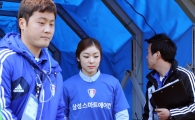 [포토] 슈퍼매치 시축자로 나선 피겨여왕 김연아