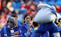 [포토] 김연아 '수원 삼성 승리하세요'
