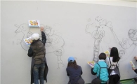 광주 북구 예은어린이집, 벽에 예쁜 그림 그려 ‘눈길’