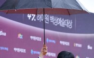 [포토]유재석, 경호원에 우산 양보~ '역시 유느님'