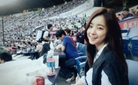 홍수아 야구장 직찍, '청초한 모습의 민낯 포착' 