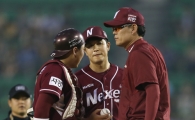 [포토] 김병현 '연속 볼넷 아쉽네'