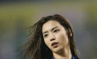 [포토] 정인영 아나운서 '물벼락 봉변'