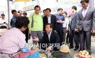 [포토]장흥 토요시장 방문한 유정복 안행부 장관 