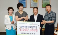 [포토]황산개발 , 광주 서구민 한가족 되기 후원금 전달