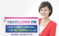 키움증권, 연 최고 13.3% 수익 ELS 359호 판매