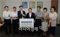 [포토]금호월드 관리단, 광주 서구청에 선풍기 전달 