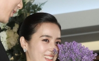 [포토]한혜진, 2세 질문에 "부끄러워요"